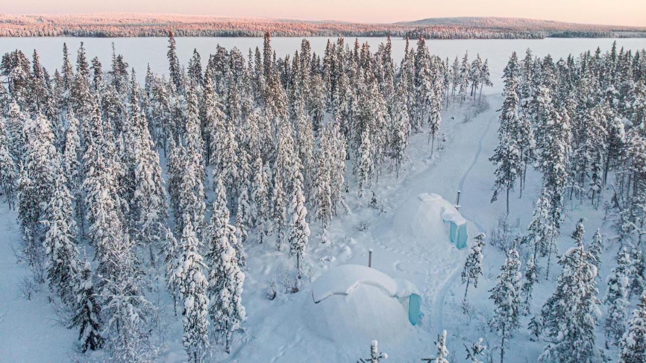 Aurora Igloo Fireplace-Heated Tents In A Secret Forest With Private Jacuzzi And Shared Sauna Bathroom And Dog Friendly Rovaniemi Dış mekan fotoğraf